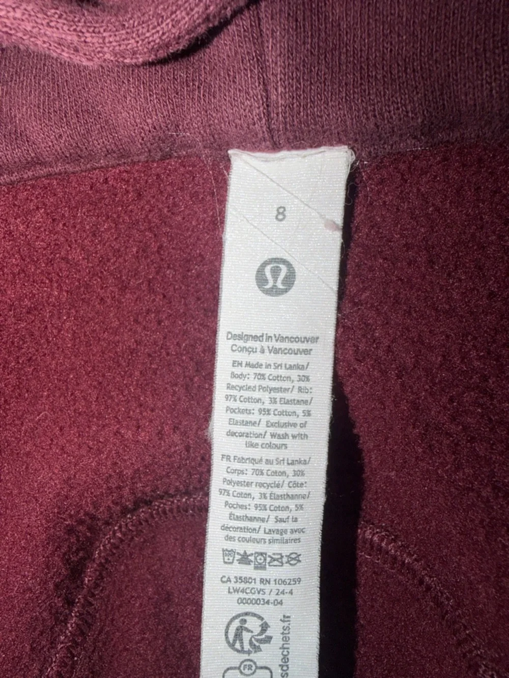 lululemon athletica Maroon Full-Zip Hoodie - Picture 5 of 5